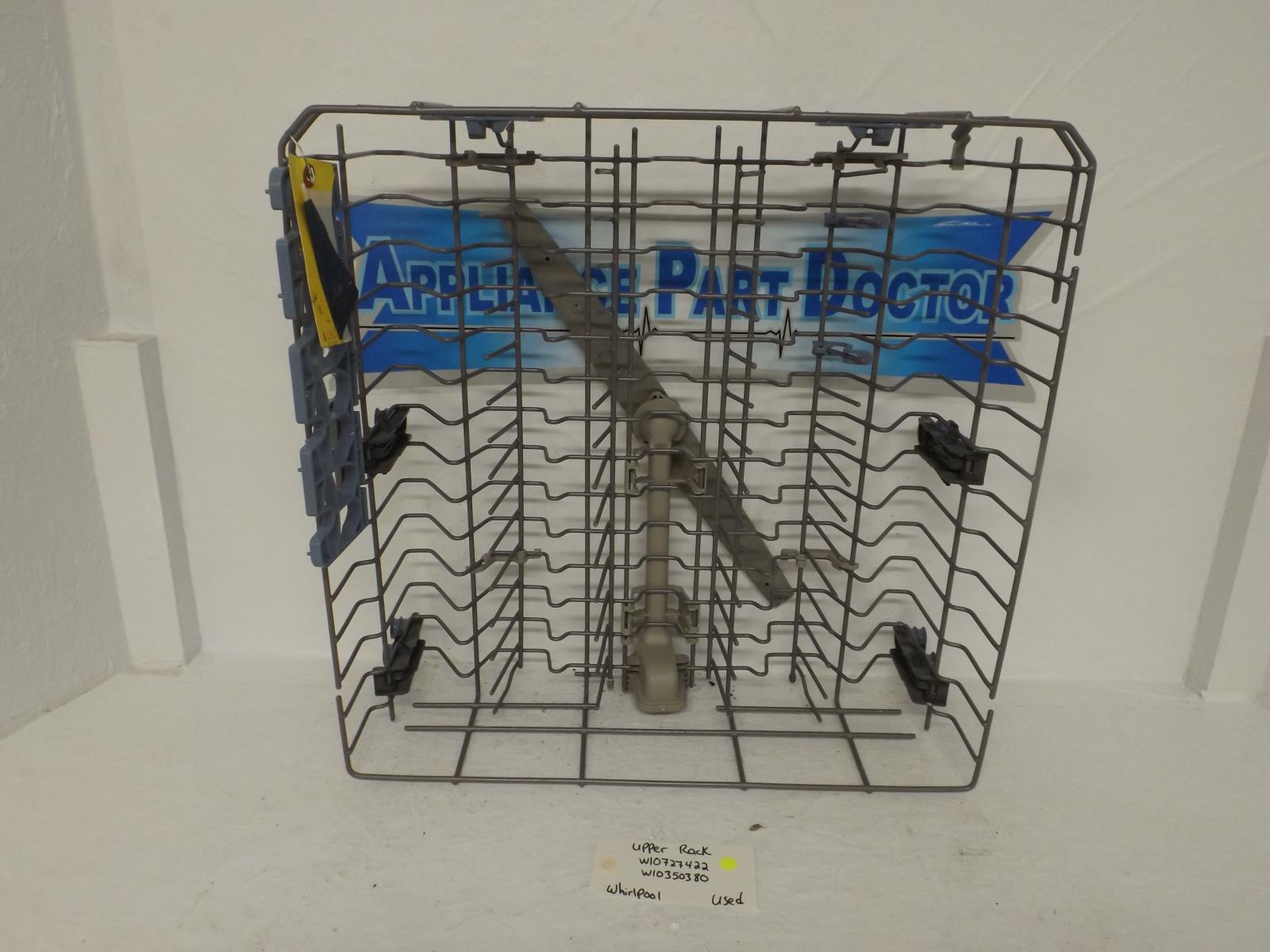 Whirlpool Dishwasher W10727422 W10350380 Upper Rack Used Whirlpool Dishwasher W10727422 W10350380 Upper Rack Used